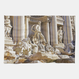 Trevi fountain tea towel