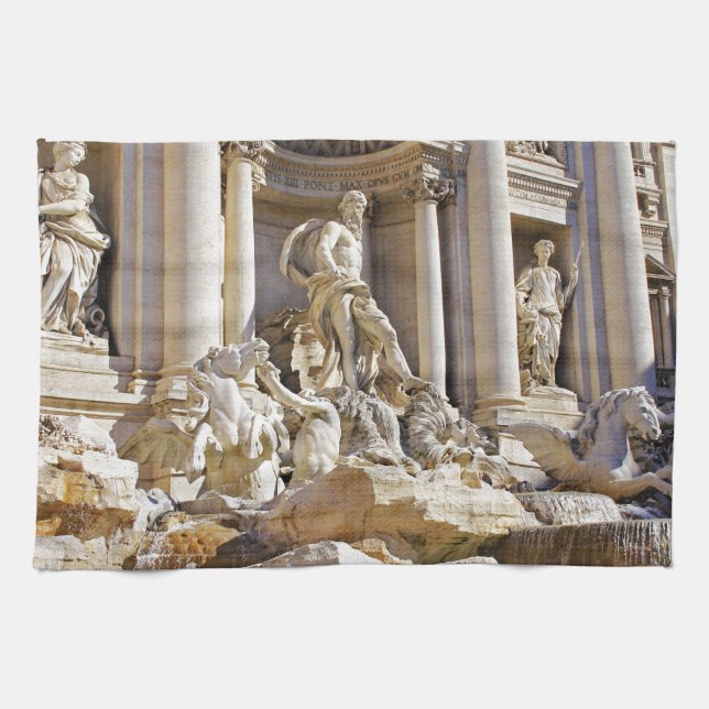 Trevi fountain tea towel (Horizontal)