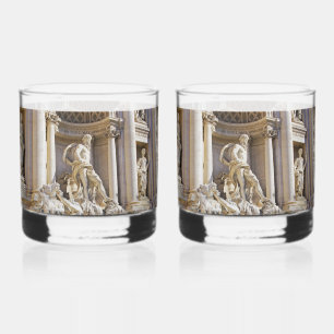 Trevi fountain whiskey glass