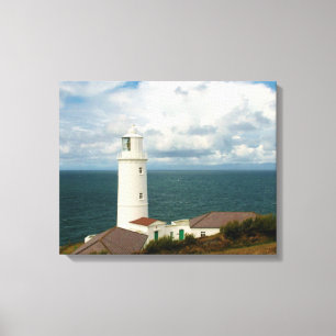 Trevose Head Lighthouse Cornwall England Canvas Print