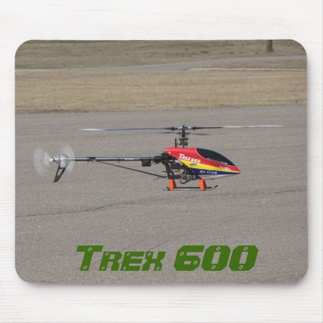 Trex 600 RC Helicopter Hovering Mouse Mat (Front)