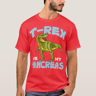 TRex Ate My Pancreas Diabetes Awareness T-Shirt