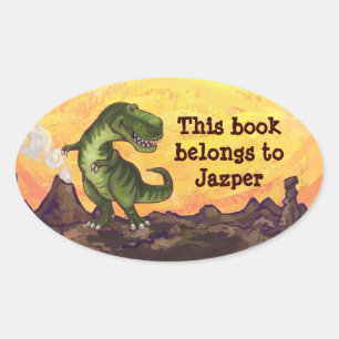 TRex Bookplate Stickers
