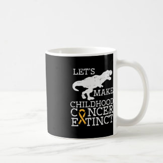 Trex Childhood Cancer Extinct Awareness Dinosaur B Coffee Mug