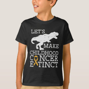 Trex Childhood Cancer Extinct Awareness Dinosaur B T-Shirt