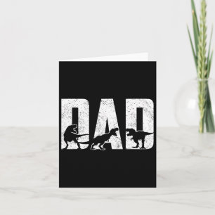 Trex Dad Dinosaur Lover Cool Vintage Mens Fathers  Card