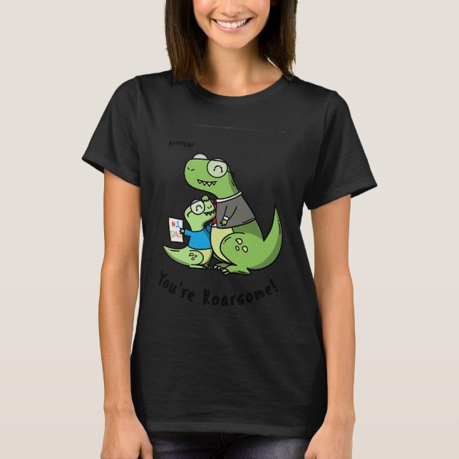 Trex Daddy Child Dinosaur Sentimental Gift for Dad T-Shirt (Front)