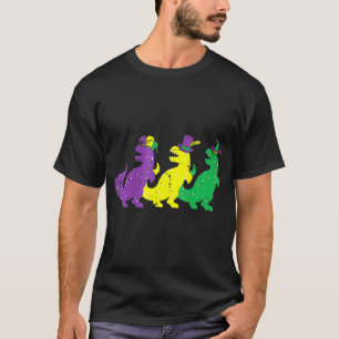 Trex Dinos Purple Yellow Green T-Shirt