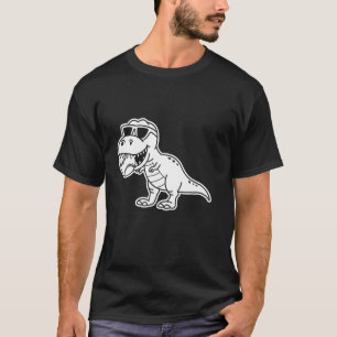 Trex Dinosaur Baseball Sports Player Fan Catcher D T-Shirt