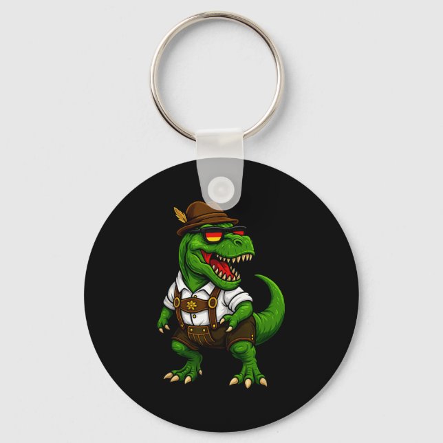 Trex Dinosaur Bavarian German Costume Boys Men Kid Key Ring (Front)