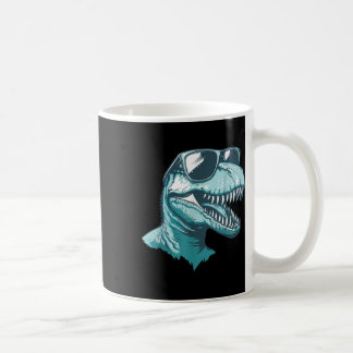 Trex Dinosaur Dino Wearing Sungles Funny Graphic  Coffee Mug
