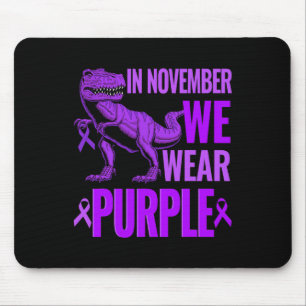 Trex Dinosaur In November We Wear Purple Epilepsy Mouse Mat