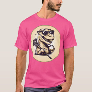 Trex Dinosaur Lacrosse Funny Lax Player Goalie Kid T-Shirt