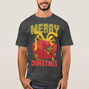 Trex Dinosaur Merry Christmas Funny Xmas T-Shirt