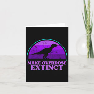 Trex Dinosaur Purple Make Overdose Extinct Awarene Card