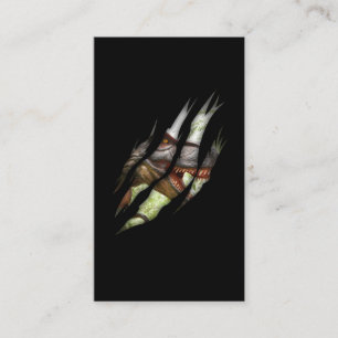 Trex Dinosaur Torn Claw Dino Business Card