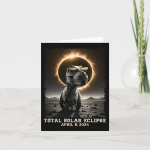 Trex Dinosaur Totality 2024 Kids Boys Total Solar Card