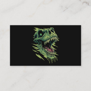 TRex Dinosaur Tyrannosaurus Rex Roaring Dino Head Business Card