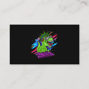 TRex DJ Dinosaur Party Club Disc Jockey EDM Music  Business Card