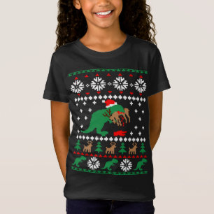 Trex Eating Reindeer Christmas T-Shirt