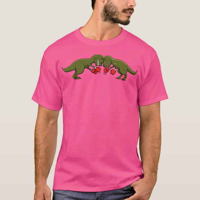 Trex Hates Boxing Tshirt I Funny Dinosaur Pun (Front)