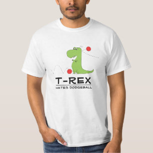 TRex Hates Dodgeball Funny T Shirt