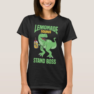 TRex Lemonade Stand Boss Kids Lemon Squad T-Shirt