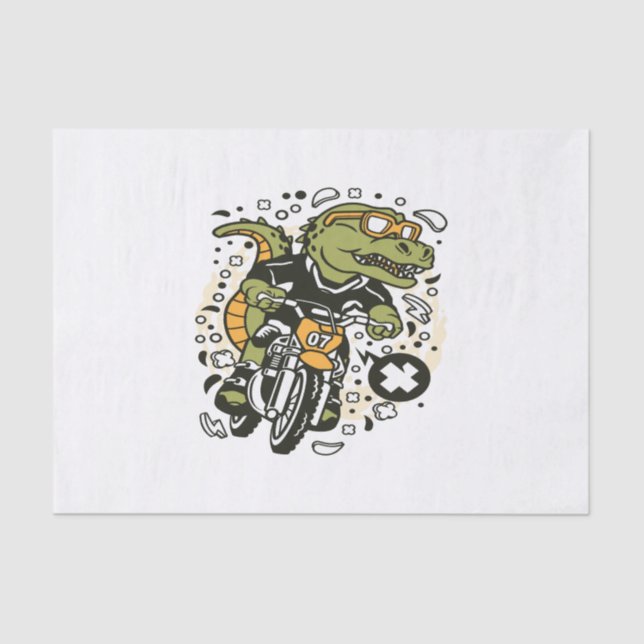 Trex Motocross Rider Tissue Paper (Front)