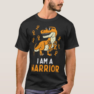 Trex Orange Ribbon Im A Warrior Leukaemia Awarenes T-Shirt