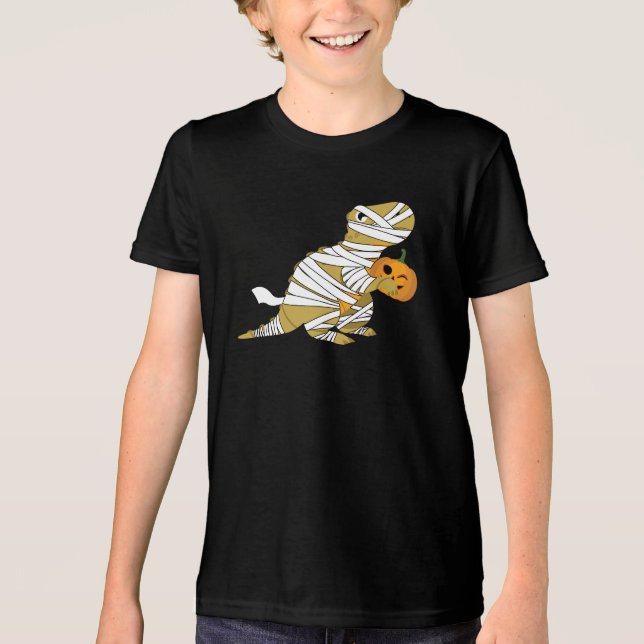 Trex Pumpkin Tri-Blend Shirt (Front)