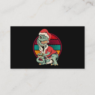 TRex Santa Claus Dinosaur Christmas Funny Merry Xm Business Card