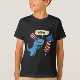 Trex Short Hands Firecracker Funny Firework 4th Of T-Shirt