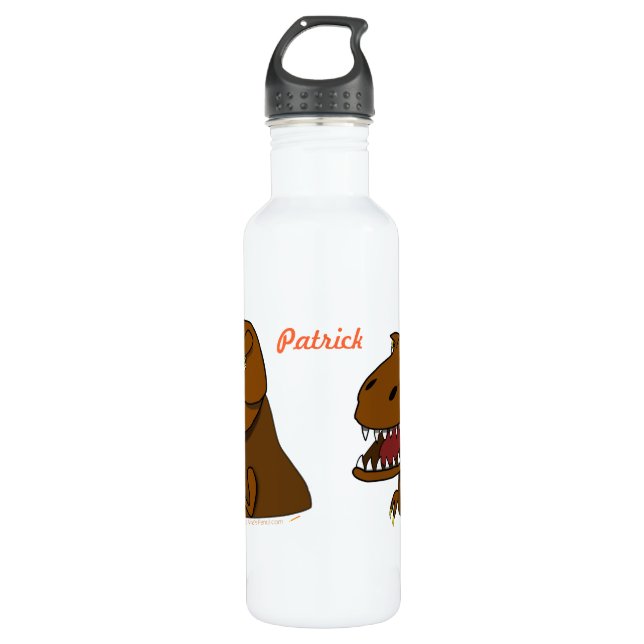 Trex Tyrannosaurus Rex Dinosaur Personalised Kids 710 Ml Water Bottle (Front)