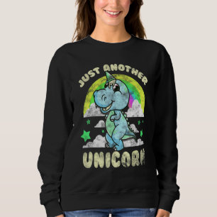 Trex Unicorn Inspired Ice Cream Cone Horn Related Sweatshirt