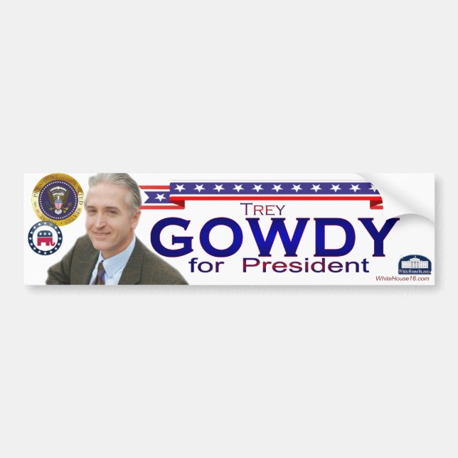Trey Gowdy for President Bumper Sticker (Front)