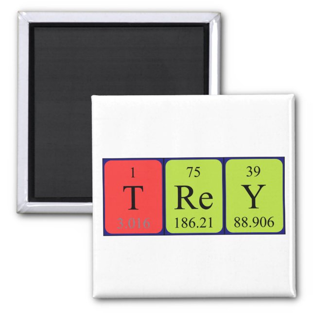 Trey periodic table name magnet (Front)