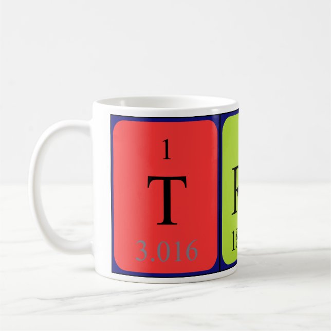 Trey periodic table name mug (Left)
