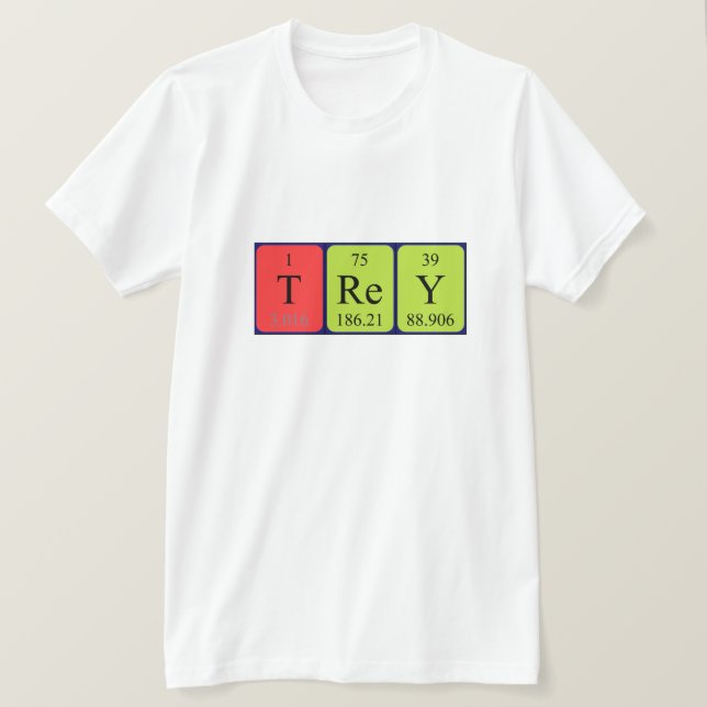Trey periodic table name shirt (Design Front)
