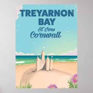 Treyarnon Bay, Cornwall travel poster