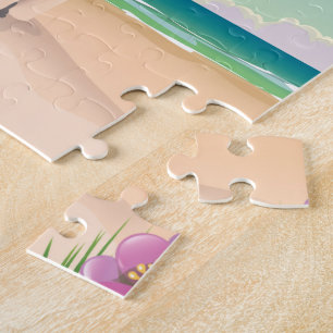 Treyarnon Bay, Cornwall travel poster Jigsaw Puzzle