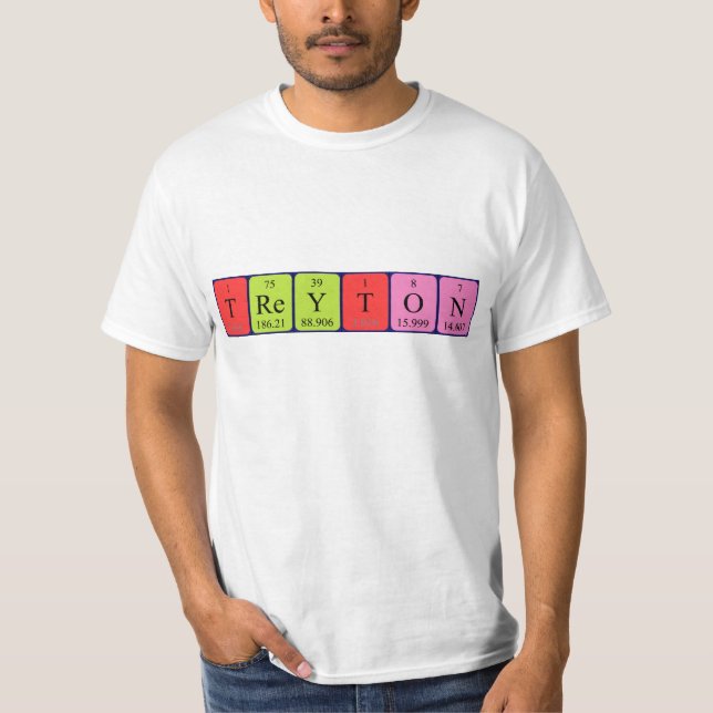Treyton periodic table name shirt (Front)