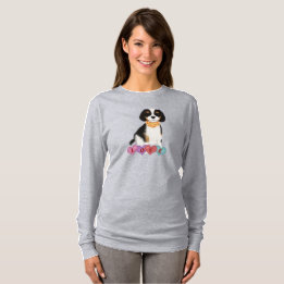 Tri Cavalier King Charles Spaniel Valentine   T-Shirt
