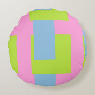 Tri Color Round Pillow