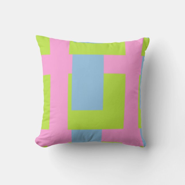 Tri Color Throw Pillow (Front)