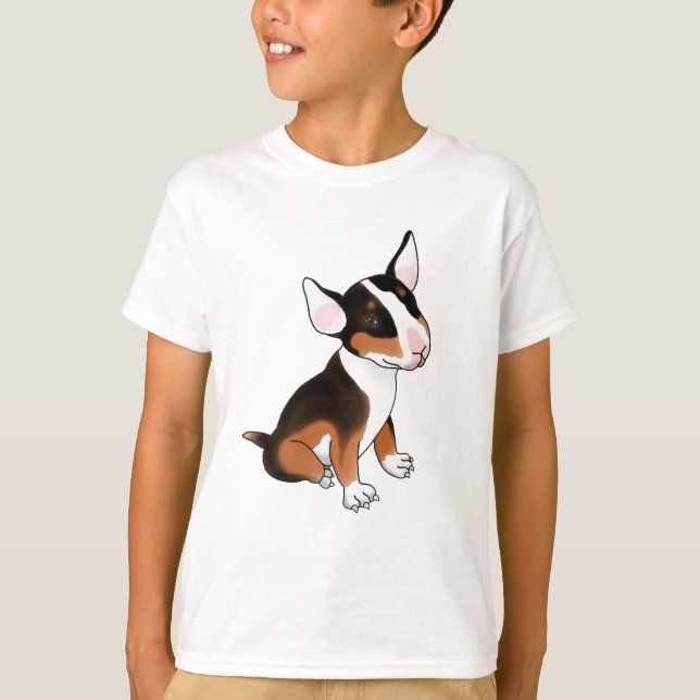 Tri-colour bull-terrier t-shirt (Front)
