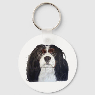 Tri Colour Cavalier King Charles Spaniel 2 Key Ring