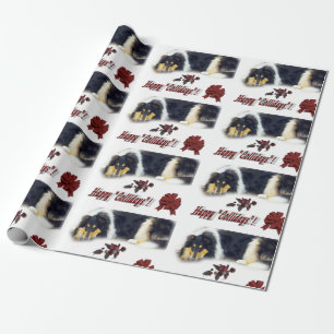 Tri Colour Collie Christmas Wrapping Paper