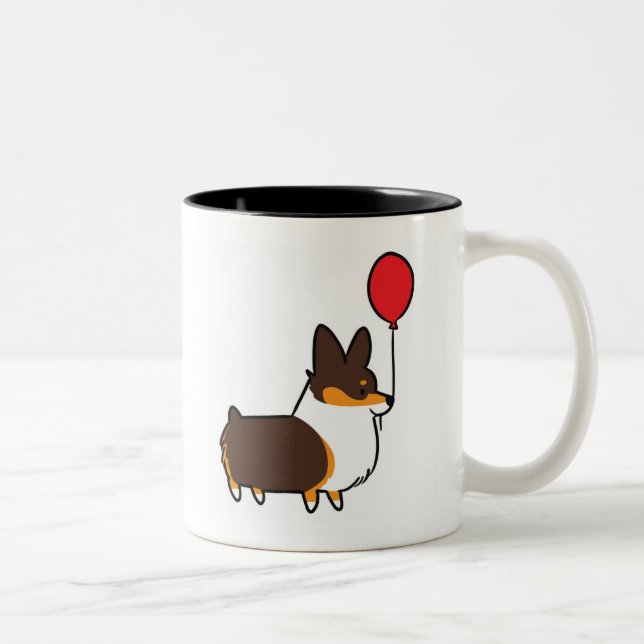 Tri-Colour Corgi Balloon Mug | CorgiThings (Right)