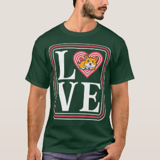 Tri Colour Corgi Dog Loveri Love My Corgi Design13 T-Shirt