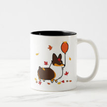 Tri-Colour Corgi Fall Into Autumn Mug |